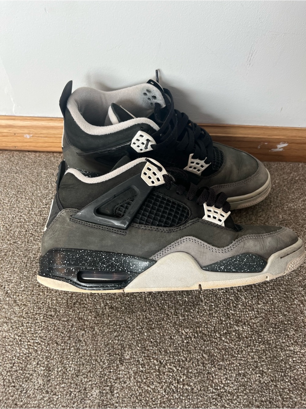 Air Jordan Men's Black and Gray Retro Sneakers “FEAR”